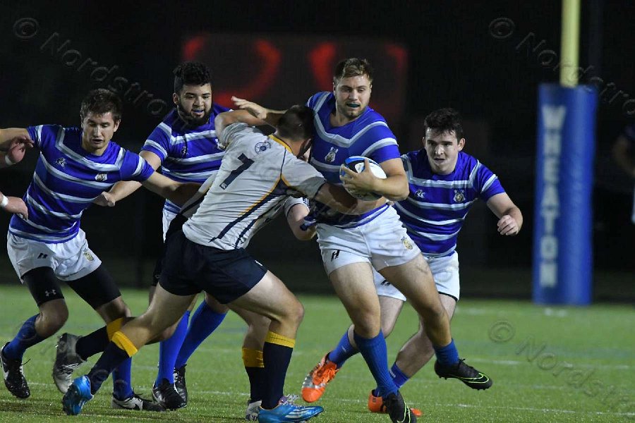 Wheaton Men\'s Rugby vs Mass Maritime.  Photo by Keith Nordstrom